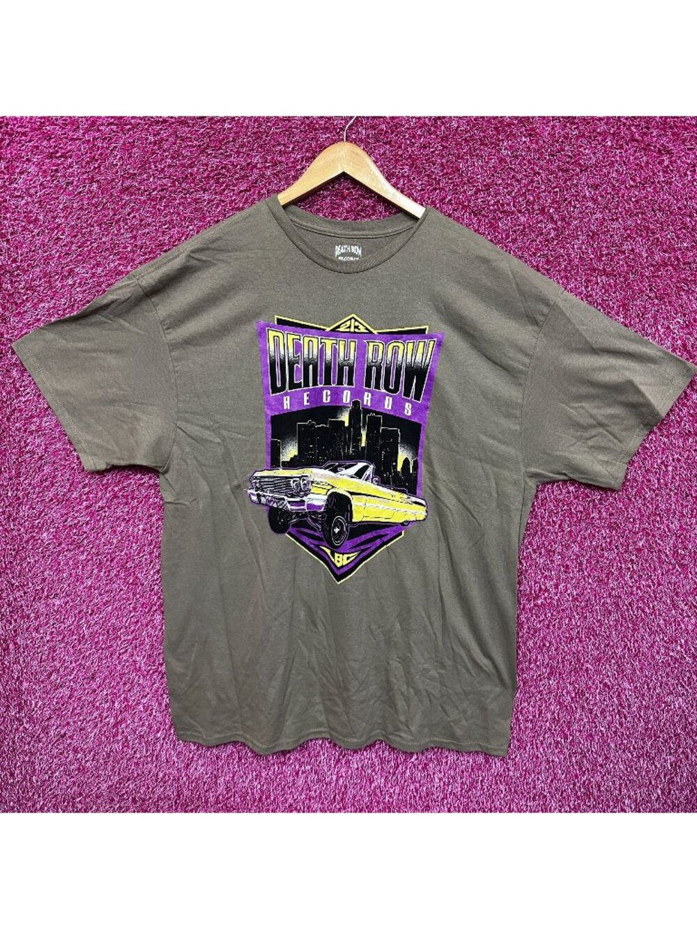 Death Row Records Hip Hop Tan Tshirt size 2X